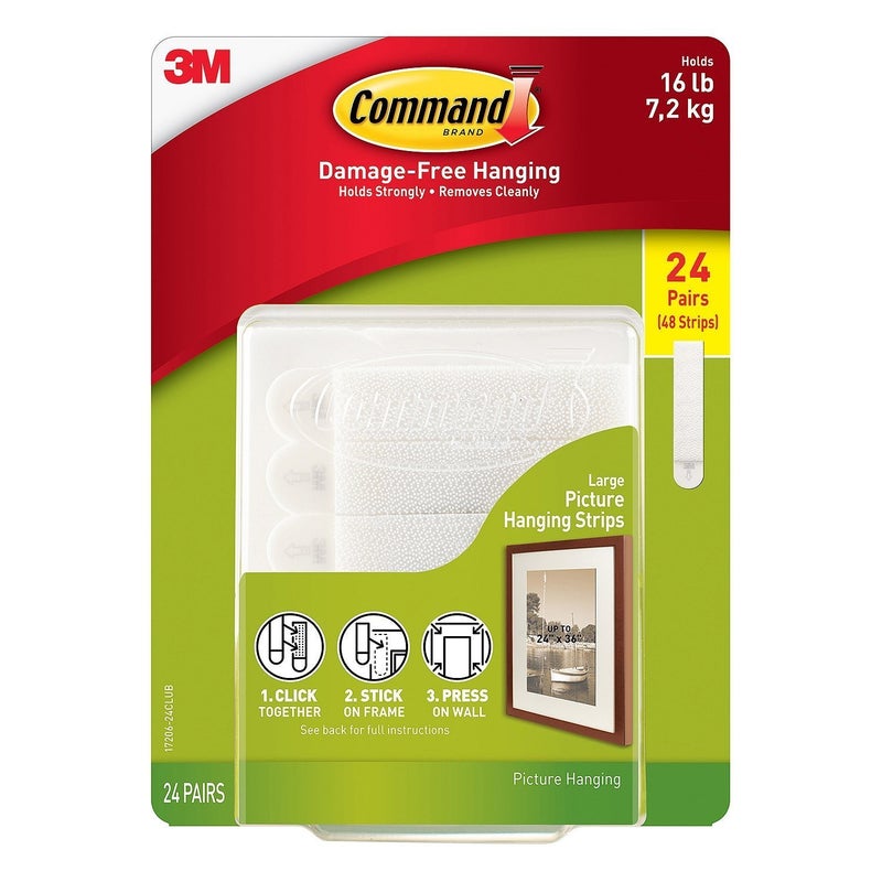 Command Picture & Frame Hanging Strips, Large (24 Pair) - Image 1